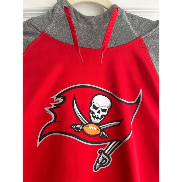Nike NFL Team Apparel Tampa Bay Buccaneers Hoodie Therma Fit Men's L Red Gray - Picture 2 of 9